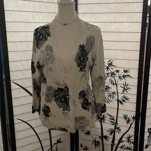 Stunning White House Black Market jeweled button cardigan